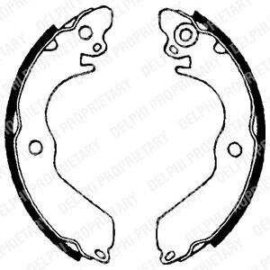 Комплект гальмівних колодок з 4 шт. барабанів Delphi LS1649