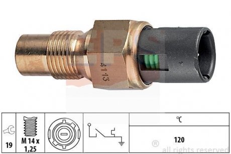 Датчик температуры охлаждающей жидкости, на приборе EPS 1.840.113