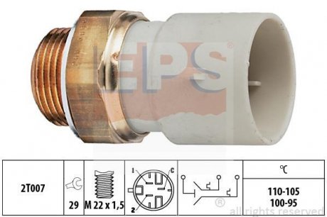 Датчик температуры охлаждающей жидкости (включения вентилятора радиатора) EPS 1.850.689