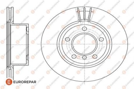 Диск гальмівний (1шт.) EUROREPAR 1618888380