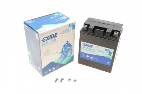 Акумулятор мото AGM 12V/12Ah/210A EXIDE AGM12-14
