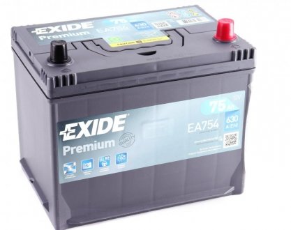 Стартерна батарея (акумулятор) EXIDE EA754 (фото 1)