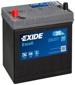 Акумулятор 12V/35Ah/240 (L+) (187х127х220) EXIDE EB357