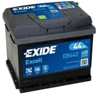 Акумулятор 12V/44Ah/420 (R+) (207х175х175) EXIDE EB442
