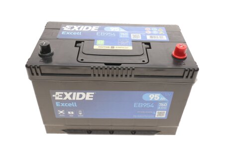 Фото акумулятор EXCELL 12V/95Ah/760A EXIDE EB954 Акумулятор EXCELL 12V/95Ah/760A EXIDE EB954
