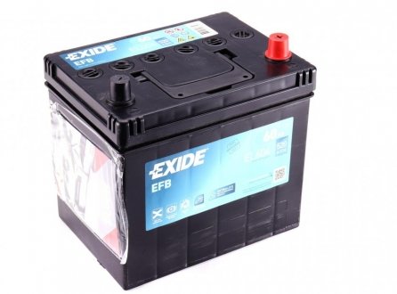 Акумулятор Start-Stop EFB (232×173×225), 60Ач, 520А, R+ EXIDE EL604