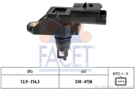 Датчик абсолютного тиску (Manifold Air Pressure Sensor, MAP sensor) FACET 10.3261