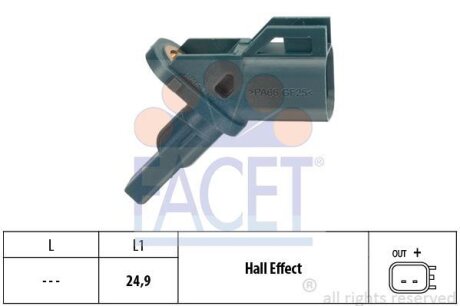 Датчик ABS FACET 21.0002
