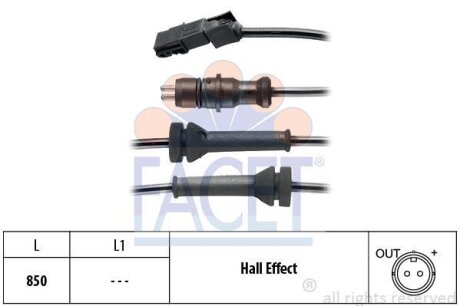 Датчик ABS FACET 21.0052