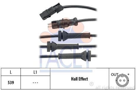 Датчик ABS FACET 21.0054