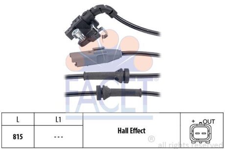 Датчик ABS FACET 21.0063