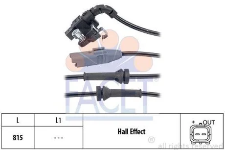 Датчик ABS FACET 21.0063
