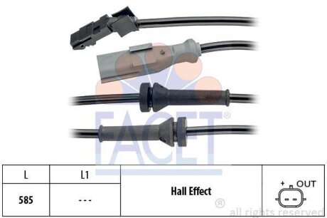Датчик ABS FACET 21.0144