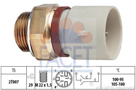 Датчик включення вентилятора FACET 7.5674