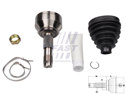 Акция ШРКШ зовнішній комплект FIAT Ducato 06-14; PEUGEOT Boxer 06-14; CITROEN Jumper 06-14 FAST FT25079K