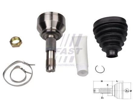Акция ШРКШ зовнішній комплект FIAT Ducato 06-14; PEUGEOT Boxer 06-14; CITROEN Jumper 06-14 FAST FT25079K