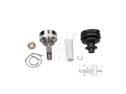 Акция ШРКШ зовнішній комплект PEUGEOT 308 (T7) 07-19, 5008 09-16, 207 06-15, Partner 96-08, 3008 09-16; CITROEN Berlingo 96-08, C4 10-20, C3 Picasso 09-17, DS4 10-15, Xsara Picasso 99-10 FAST FT25088K