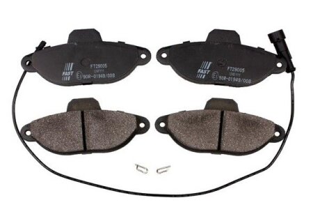 Колодки гальмівні дискові передні FIAT Fiorino 07-, Punto 03-10, Qubo 08-19, 500 07-20, Panda 03-12, Seicento 98-10; CHEVROLET Volt 10-15 FAST FT29005