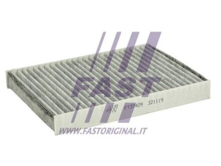 Фільтр салону вугільний прямий FIAT Doblo 00-13, Punto 03-10, Idea 03-12, Palio 96-20; LANCIA Musa 04-12 FAST FT37409