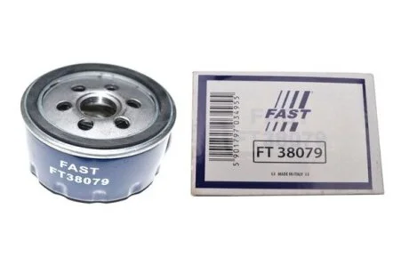 Фільтр масляний 1.6MPI 16V, 1.6MPI 8V, 1.4MPI 16V Renault Megane III 09-16, Renault Trafic 00-14, Nissan Qashqai 07-14 FAST FT38079