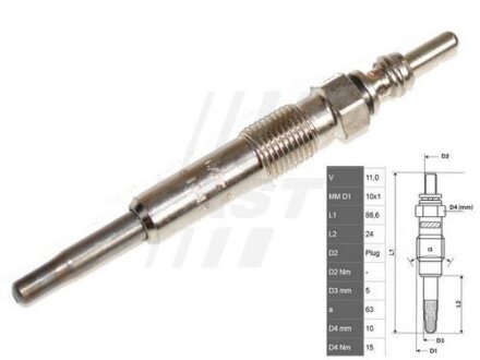 Акция Свічка розжарення VW LT28-55 96-06; AUDI A6 94-04; SKODA Octavia Tour 96-10; RENAULT Megane II 03-09; FORD Galaxy 94-06; SEAT Ibiza 02-09; NISSAN Qashqai 07-14; MITSUBISHI Carisma 95-04; OPEL Vivaro 01-14; SUZUKI Grand Vitara 06-17; VOLVO V70 0 FAST FT82726