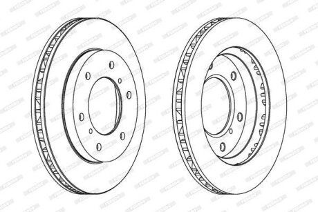 Brake disk FERODO DDF1384C