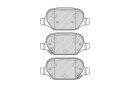 Комплект гальмівних колодок з 4 шт. дисків FERODO FDB4464