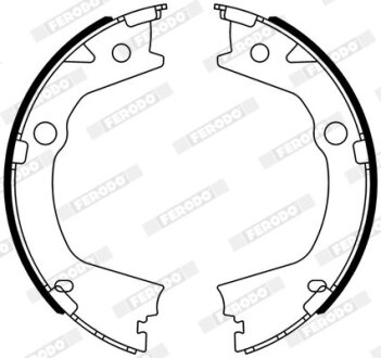 Комплект гальмівних колодок з 4 шт. барабанів FERODO FSB4318