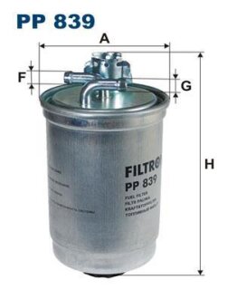 Фильтр топливный + FILTRON PP839