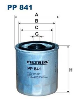 Фильтр топливный + FILTRON PP841