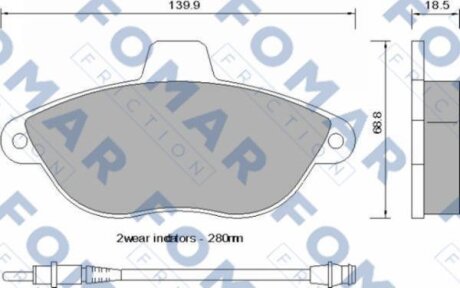 Roulunds колодки гальмівні передні дискові FOMAR FO742581