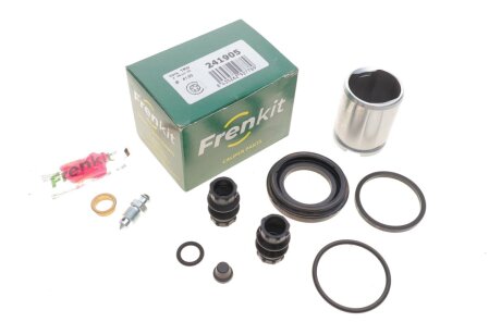 Ремкомплект гальмівного супорта VW PASSAT B7 10-15, Tiguan 08-16, PASSAT B6 05-10, Passat CC 08-12, Sharan 10-, CC 11-18; AUDI Q3 11-18, A6 04-11; SEAT Alhambra 10-22; VOLVO V70 07-16, S80 06-16, S60 10-18, XC60 08-17, XC70 07-16, V60 10-18 FRENKIT 241905