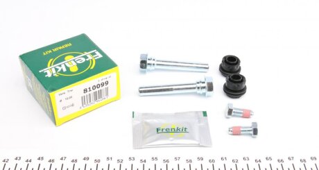 Ремкомплект напрямних супорту FORD Ka 14-21; KIA Ceed JD 12-19; BMW 5 G30-38 16-, X3 G01 17-, 7 G11-12 15-, iX 21-, 6 G32 17-, iX3 22-; LAND ROVER Range Rover 02-12, Rover Sport 05-13, Discovery IV 09-16, Freelander 06-14 FRENKIT 810099