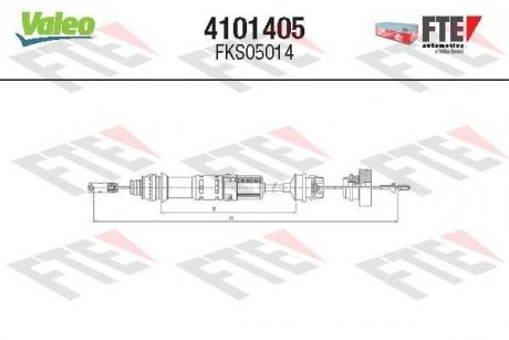 Трос, управління зчепленням FTE 4101405