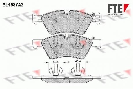 Комплект гальмівних колодок (дискових) FTE BL1987A2 (фото 1)