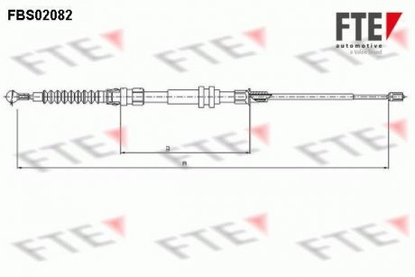 Трос гальмівний FTE FBS02082 (фото 1)