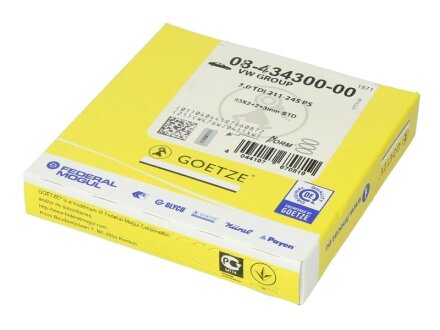 Комплект кілець поршневих з 3 шт. GOETZE 08-434300-00