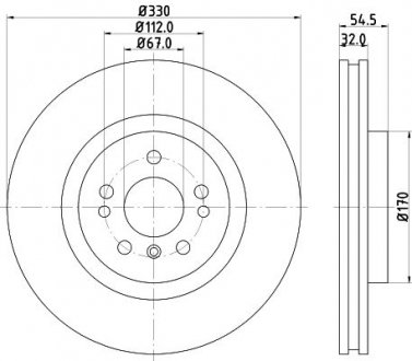 Диск гальмівний HELLA 8DD355126301