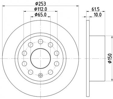 Диск гальмівний HELLA 8DD355132281