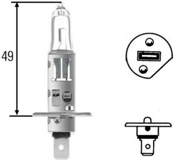 Лампа розжарювання, H1 24V 70W P 14,5s HELLA 8GH002089251