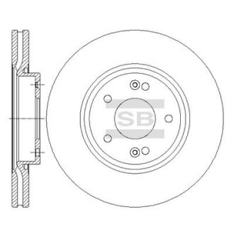 Диск гальмівний Hi-Q (SANGSIN) SD1086