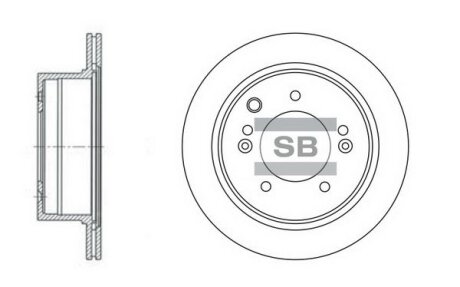 Диск гальмівний Hi-Q (SANGSIN) SD2013