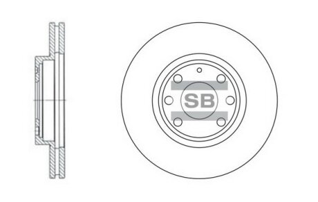 Диск гальмівний Hi-Q (SANGSIN) SD3012