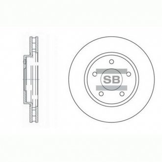 Hi-q Диск гальмівний передній Hi-Q (SANGSIN) SD4315