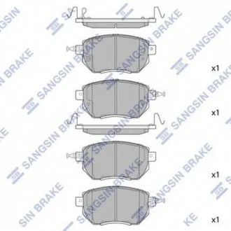 Комплект гальмівних колодок з 4 шт. дисків Hi-Q (SANGSIN) SP2107