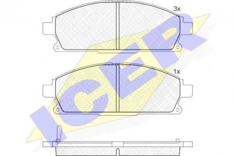 Комплект гальмівних колодок (дискових) ICER 181521-200