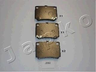 -Колодки гальмівні дискові задні JAPKO 51592
