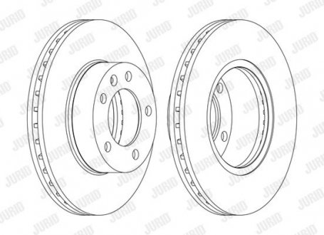 Гальмівний диск передній Nissan InterStar / Opel Movano / Renault Master II Jurid 562190JC1 (фото 1)