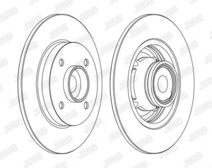 Гальмівний диск задній (з підшипником) Citroen C3, C4, DS3 / Peugeot 2008, 207, 208, 307 / Opel Jurid 562374J1 (фото 1)