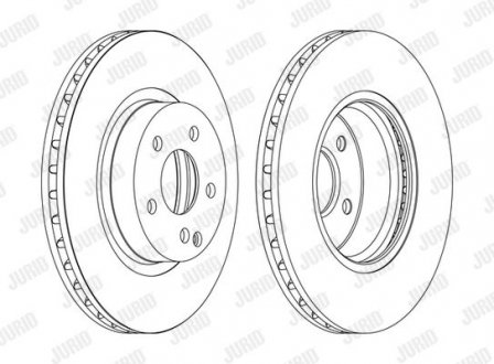 Гальмівний диск передній Mercedes CLS, E-Class / Saab 9-3 Jurid 562386JC1